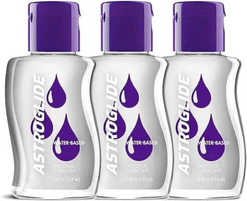 Astroglide Water-Based Lubricant 2.5 Fl Oz (74ml) - 3 Pack | Silky Smooth Glide for Intimacy thumbnail 1