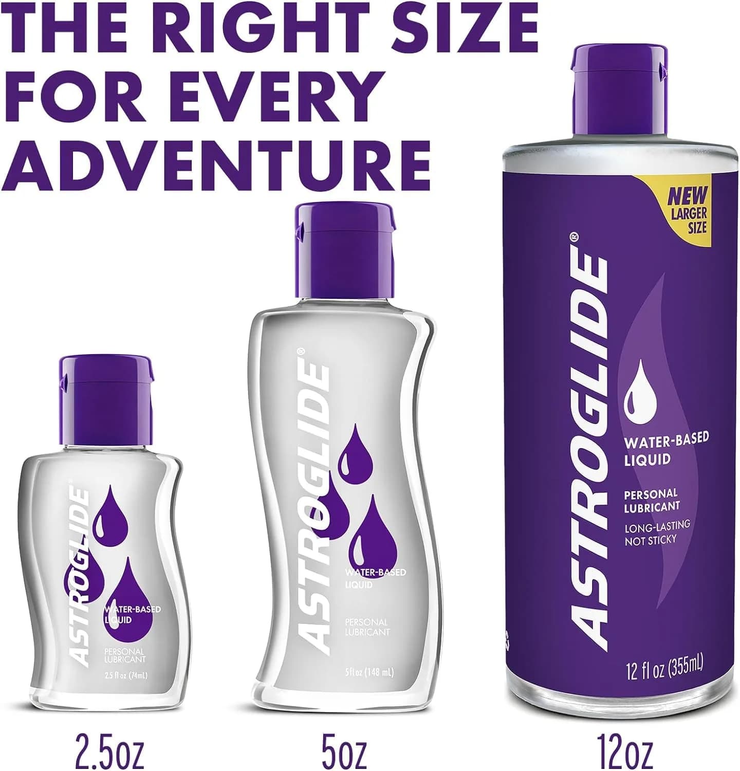 Astroglide Water-Based Lubricant 2.5 Fl Oz (74ml) - 3 Pack | Silky Smooth Glide for Intimacy - view 6
