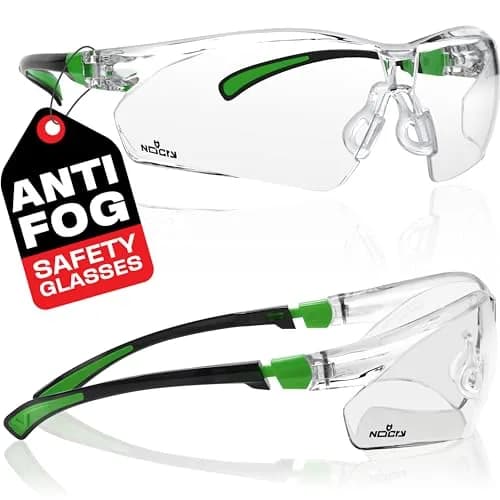 NoCry Clear Safety Glasses with Anti-Fog & Scratch Resistant Lenses, Adjustable Fit | ANSI Z87 Certified Protective Eyewear with 100% UV Shielding thumbnail 1
