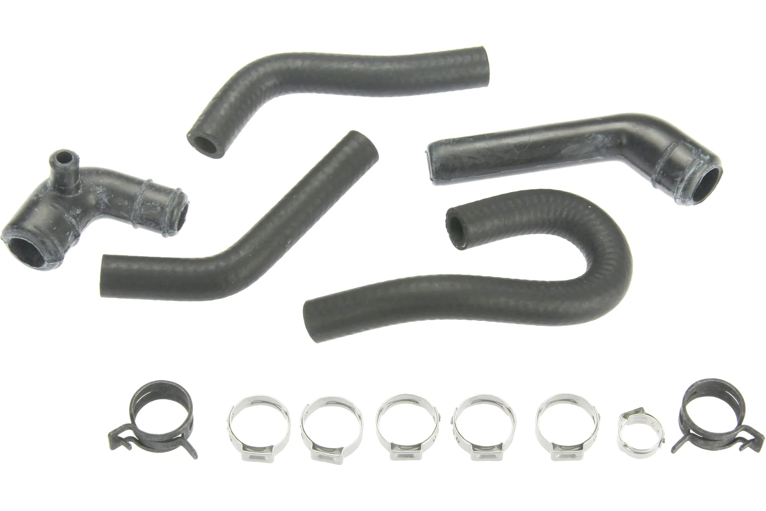 URO Parts 30650578K Oil Trap Tube Rebuild Kit with 5 Hoses & 8 Clamps | Vehicle Specific Fit — Black