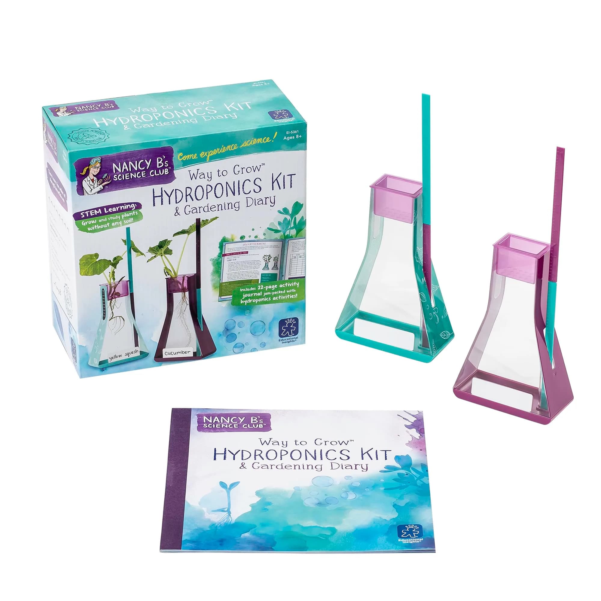 Educational Insights Nancy B's Science Club Way to Grow Hydroponics Kit 22.19 cm (8.8 in) | STEM Learning for Kids — Multi