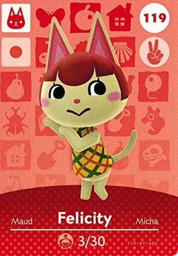 Nintendo Animal Crossing Happy Home Designer Amiibo Card Felicity 119/200 USA Version thumbnail 1