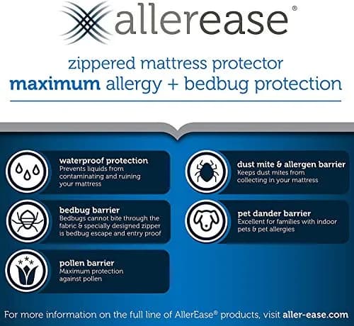 Aller-Ease Maximum Allergy Mattress Protector King Size | Waterproof & Breathable thumbnail 4