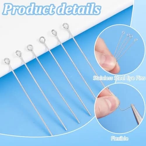 PH PandaHall Stainless Steel Head Pins 205 Pcs | Jewelry Making Supplies for DIY & Crafts thumbnail 4