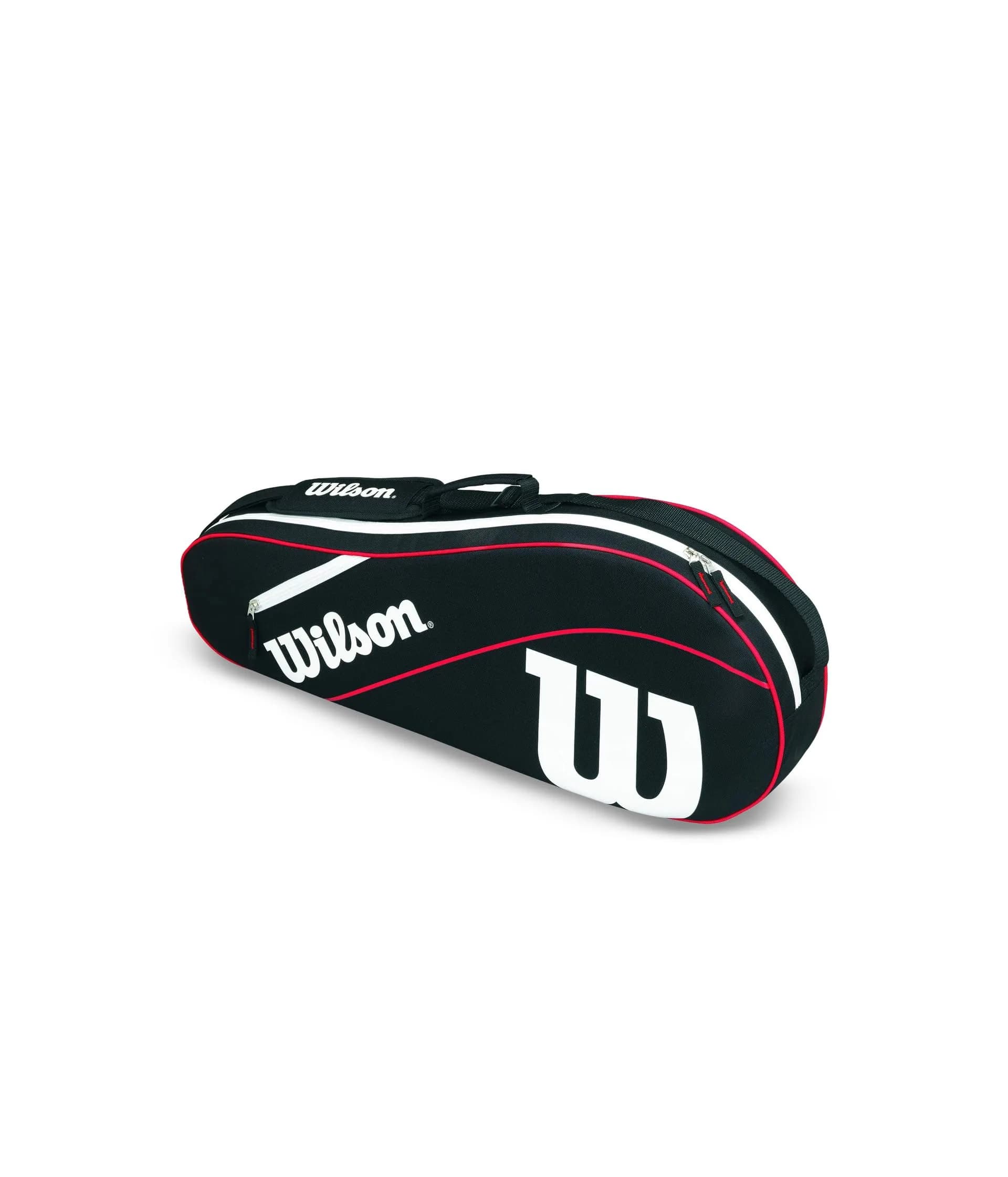 Wilson Advantage III Triple Tennis Racket Bag - Black/White/Red | Holds up to 3 Rackets - main product image