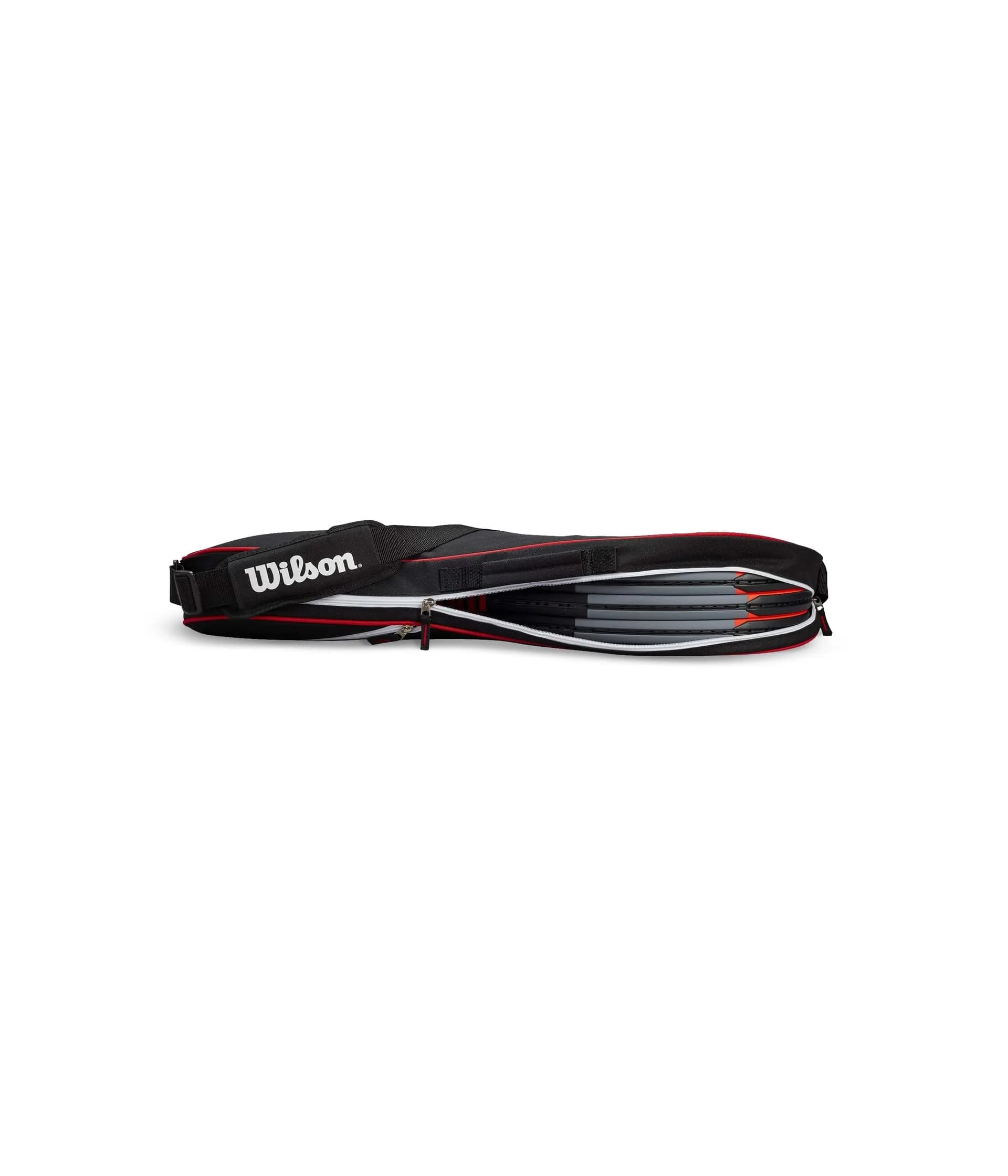 Wilson Advantage III Triple Tennis Racket Bag - Black/White/Red | Holds up to 3 Rackets - view 3