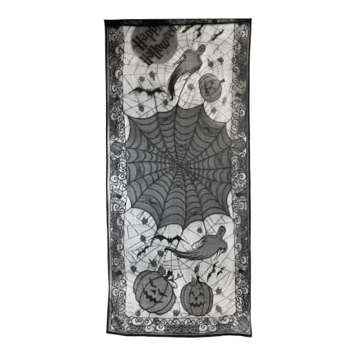 DII Haunted Lace Halloween Curtain Panel 38x84 | Spooky Indoor & Porch Decor thumbnail 1