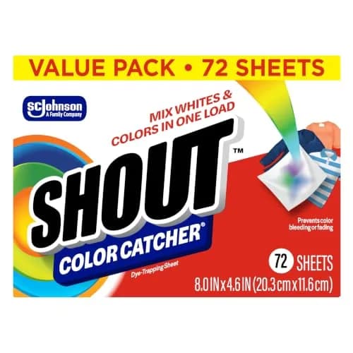 Shout Color Catcher Sheets for Laundry Maintains Clothes Original Colors 72 Count | Color-Protection Sheets thumbnail 1