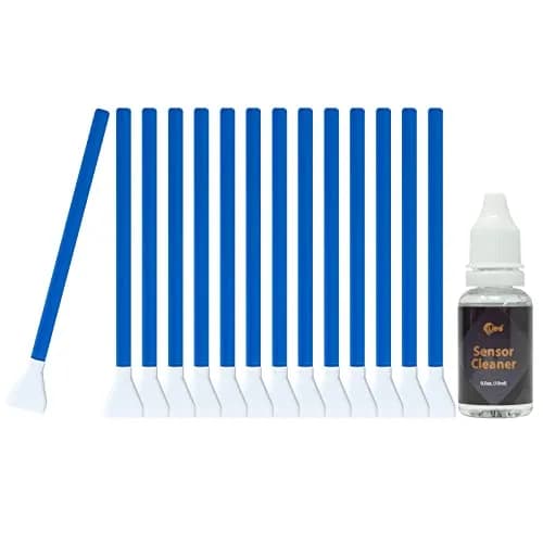 UES APS-C Camera Sensor Cleaning Kit 16mm (14 Swabs + 15ml Solution) | Professional Dust Removal for DSLR & Mirrorless thumbnail 1