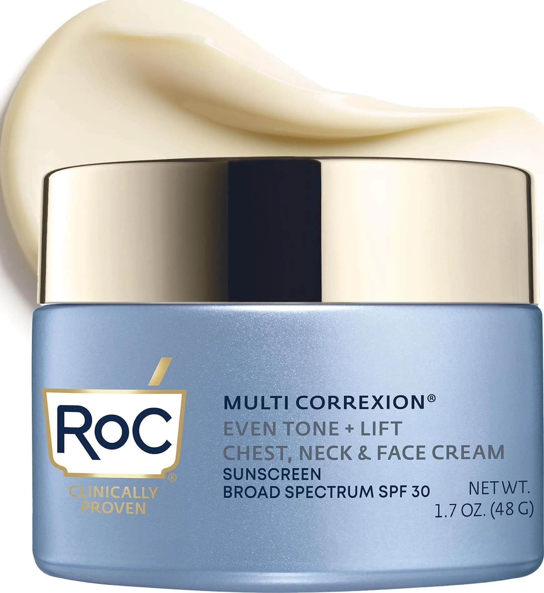RoC Multi Correxion Chest, Neck & Face Moisturizer Cream with SPF 30 | Targets Wrinkles & Firming - main product image