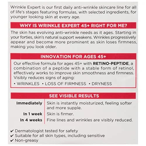 L'Oreal Paris Wrinkle Expert 45+ Anti-Aging Face Moisturizer 50ml (1.7 fl. Oz) | Retino-Peptide Formula for Sensitive Skin thumbnail 4