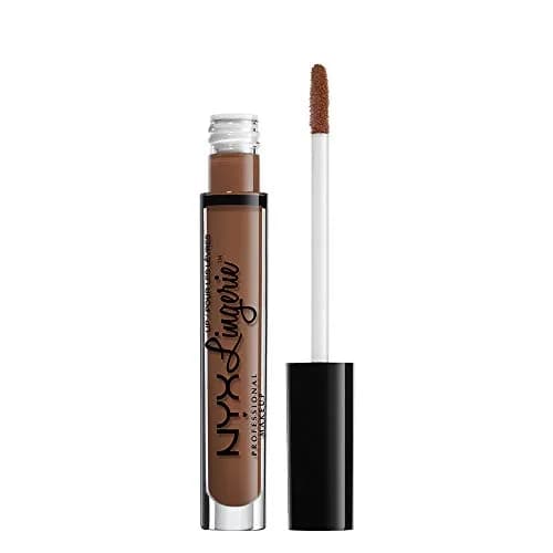 NYX PROFESSIONAL MAKEUP Lip Lingerie Matte Liquid Lipstick - Beauty Mark (Chocolate Brown) | Long-Lasting Matte Finish thumbnail 1
