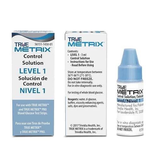 TRUE METRIX Control Solution Level 1 | 3 mL Bottle for Blood Glucose Testing thumbnail 1