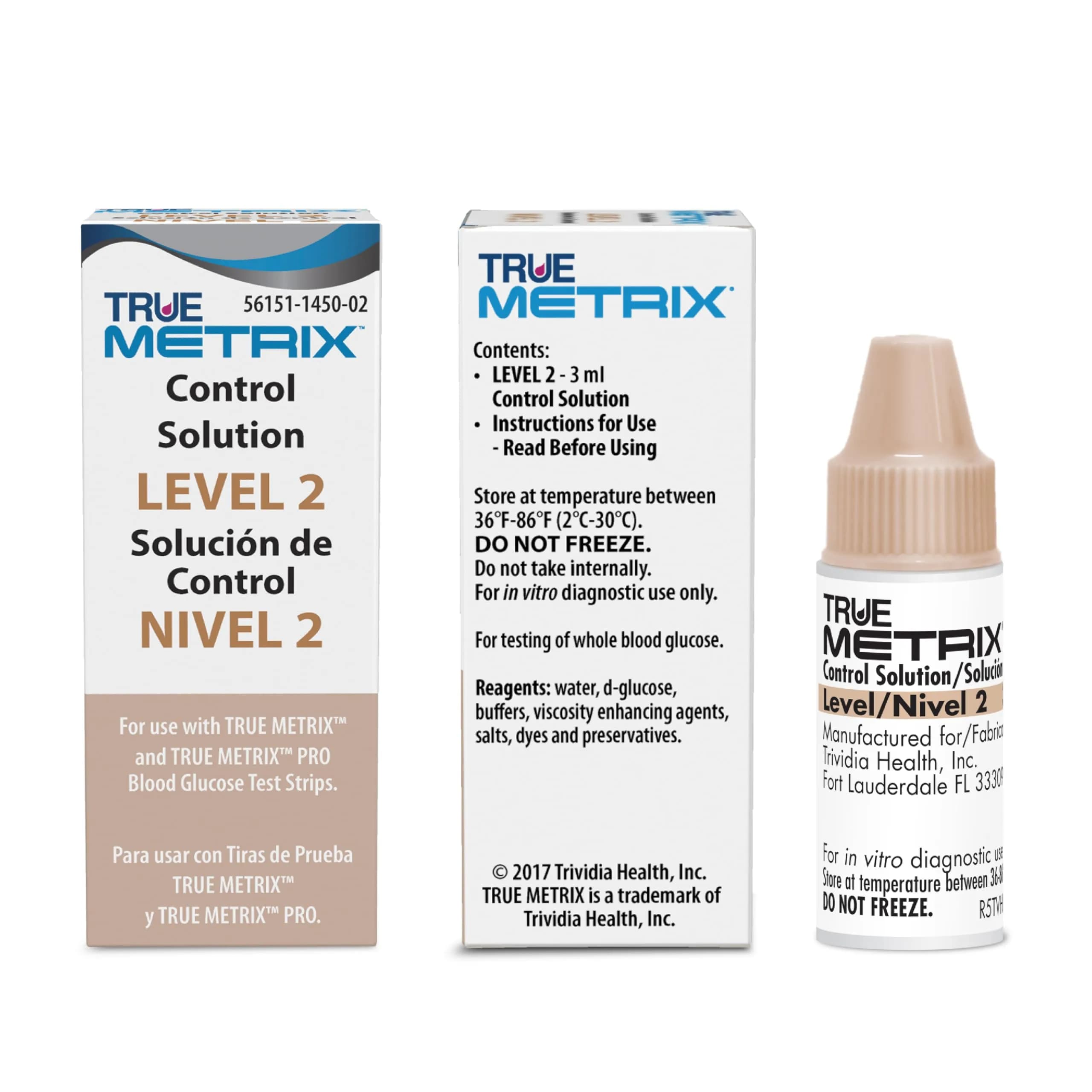 TRUE METRIX Control Solution Level 2 | Blood Glucose Test System Confirmatory (120 chars)
