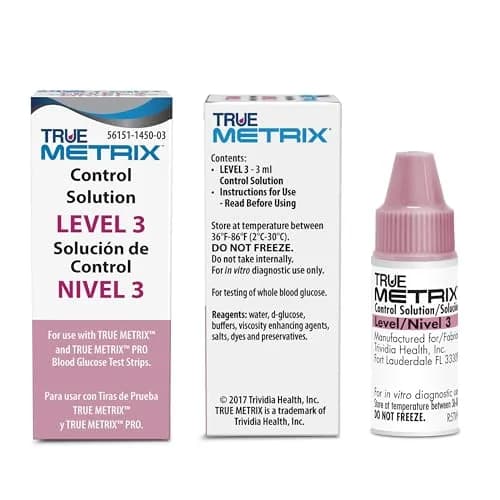 TRUE METRIX Control Solution Level 3 | 3 mL Bottle for Blood Glucose Testing thumbnail 1