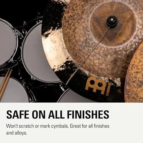 Meinl Percussion Bacon Cymbal Sizzler — Standard Model, 10.5" Chain | Adds Sizzle to Ride, Crash & China Cymbals thumbnail 3