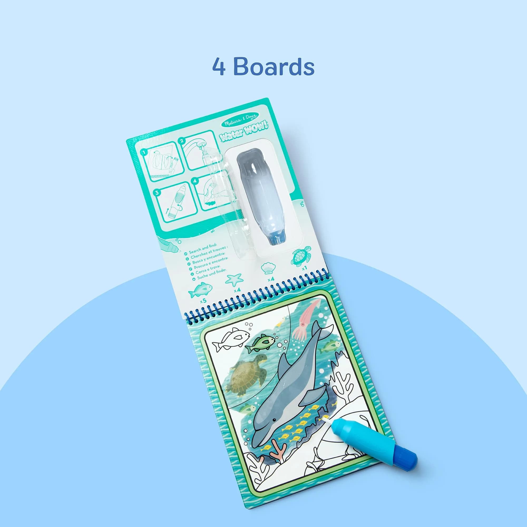 Melissa & Doug Water Wow! Under The Sea Activity Pad | Mess-Free Coloring for Ages 3+ - view 6