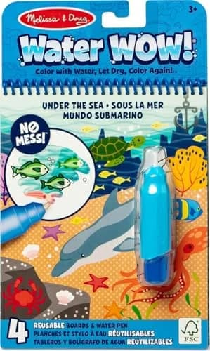 Melissa & Doug Water Wow! Under The Sea Activity Pad | Mess-Free Coloring for Ages 3+ thumbnail 1