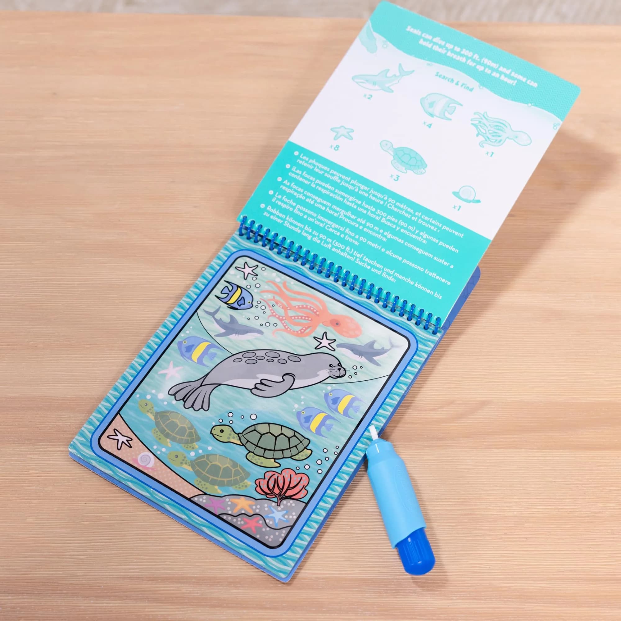 Melissa & Doug Water Wow! Under The Sea Activity Pad | Mess-Free Coloring for Ages 3+ - view 9