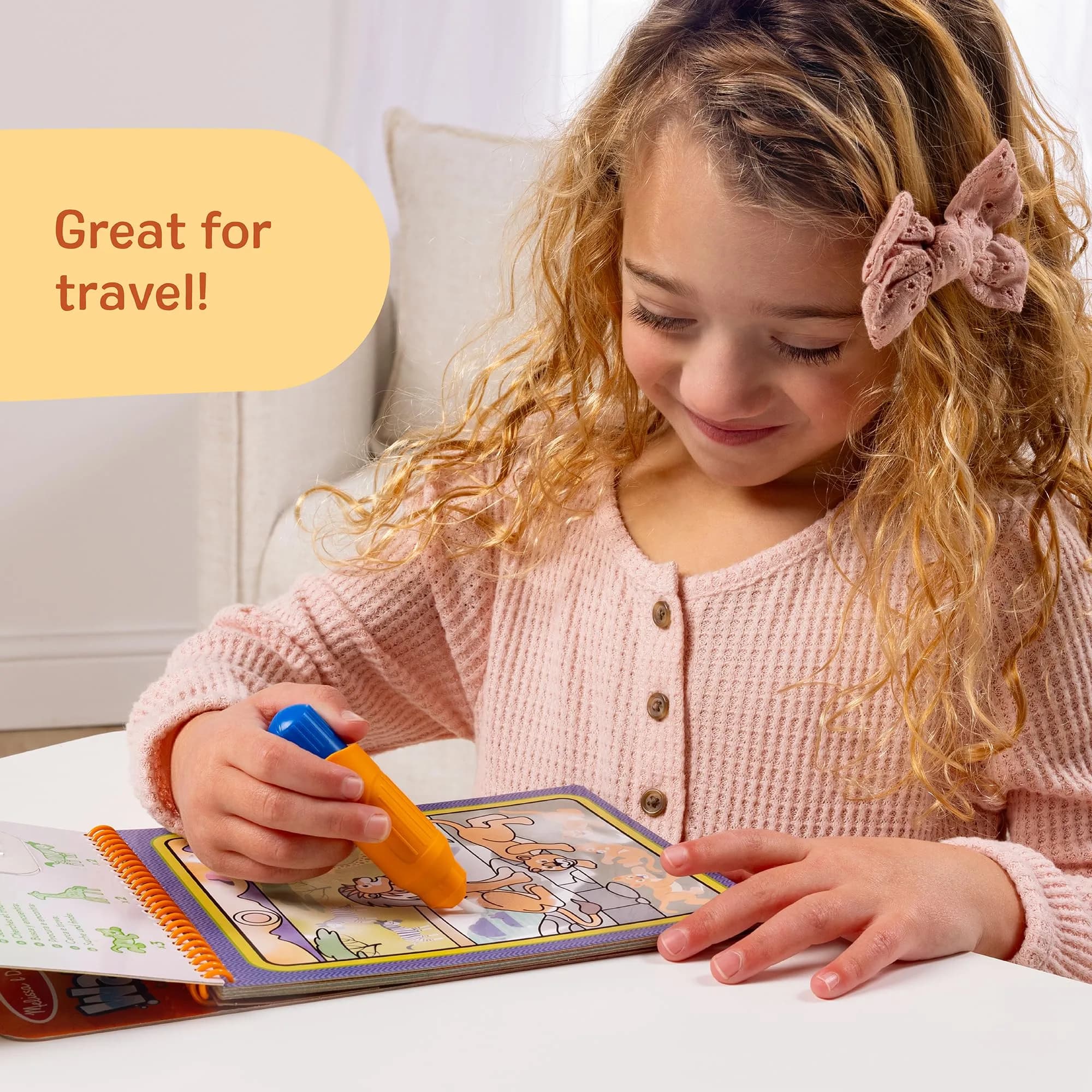 Melissa & Doug On The Go Water Wow! Safari Activity Pad | 4 Reusable Pages, Refillable Water Pen - view 6