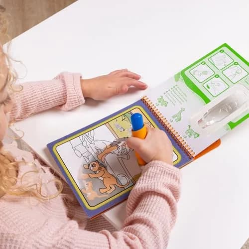 Melissa & Doug On The Go Water Wow! Safari Activity Pad | 4 Reusable Pages, Refillable Water Pen thumbnail 8