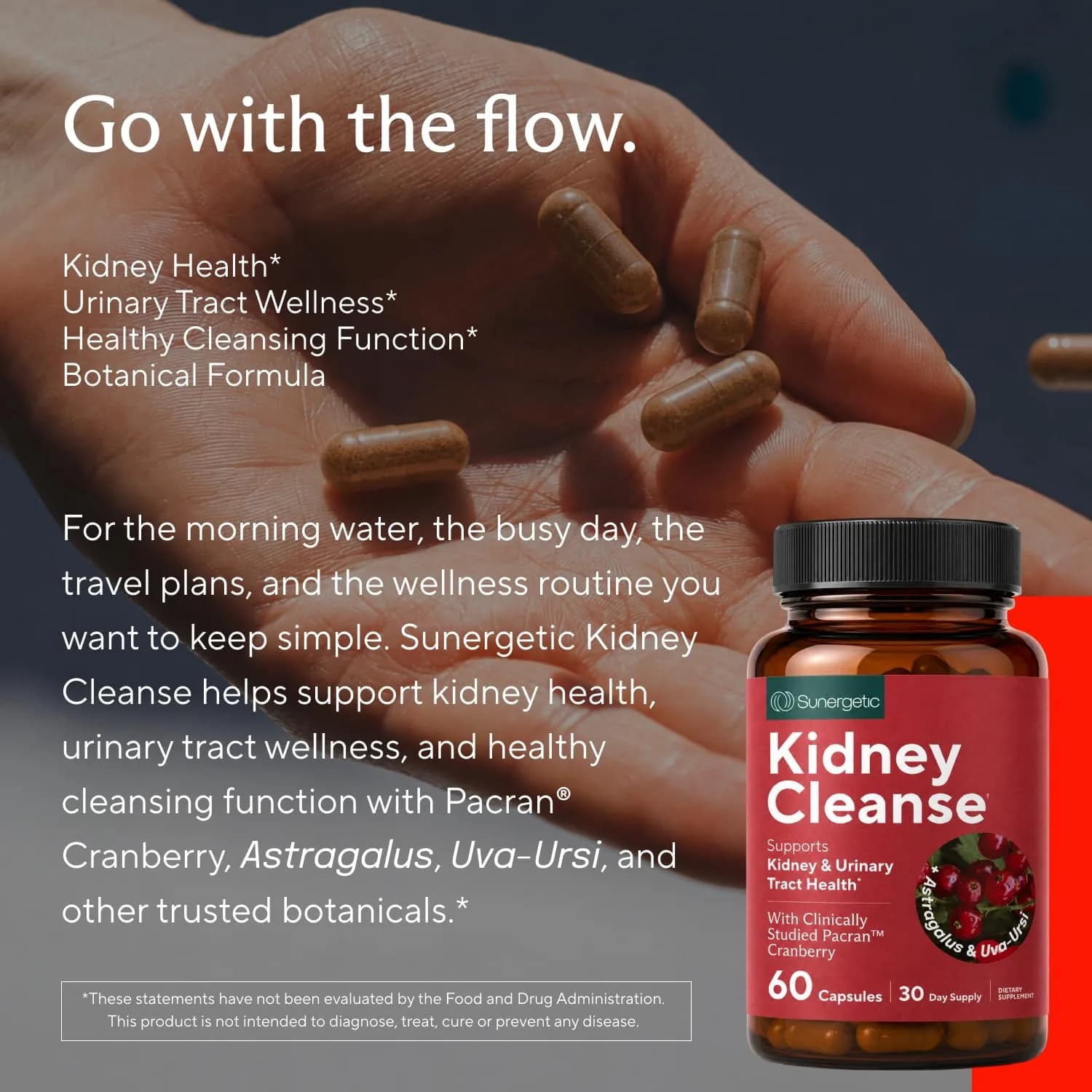 Sunergetic Kidney Cleanse Supplement 60 Capsules | Supports Healthy Kidneys & Urinary Tract - view 6