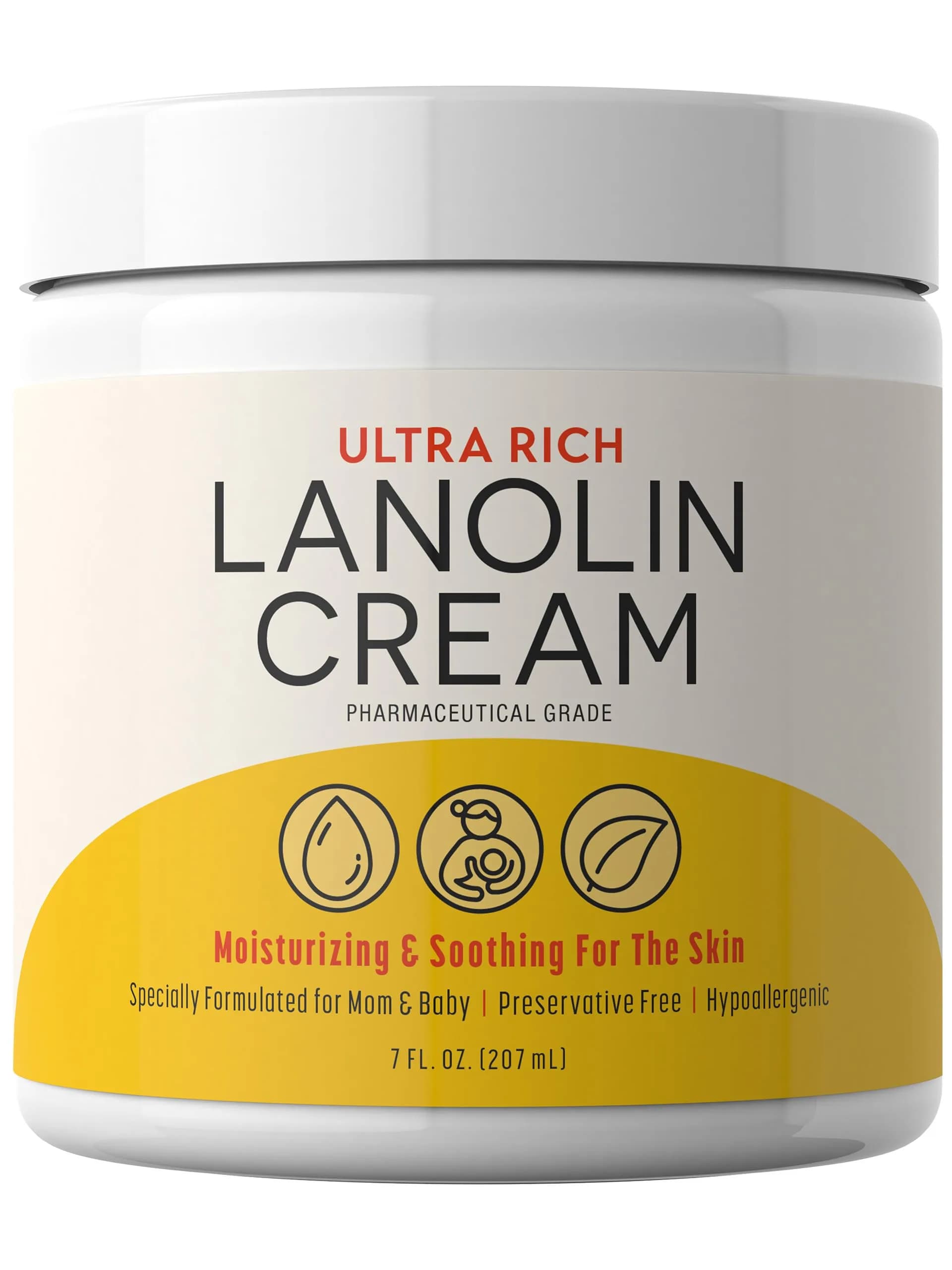 Sundance Lanolin Cream | 7 Fluid Ounces | Hypoallergenic & Preservative Free — 7 Ounce