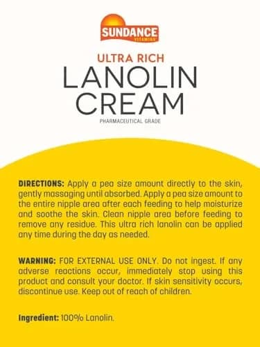 Sundance Lanolin Cream | 7 Fluid Ounces | Hypoallergenic & Preservative Free thumbnail 2