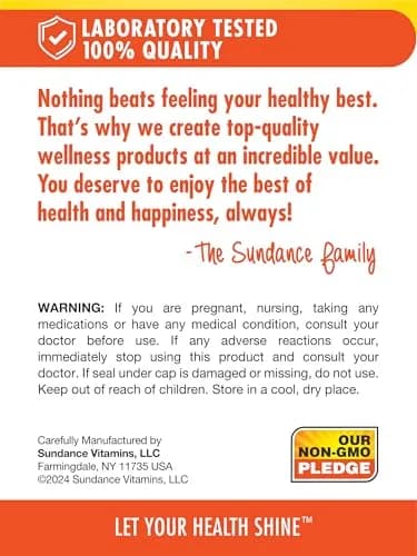 Sundance Vitamin C 1000mg with Rose Hips | 60 Coated Caplets | Timed Release, Vegetarian, Non-GMO thumbnail 5