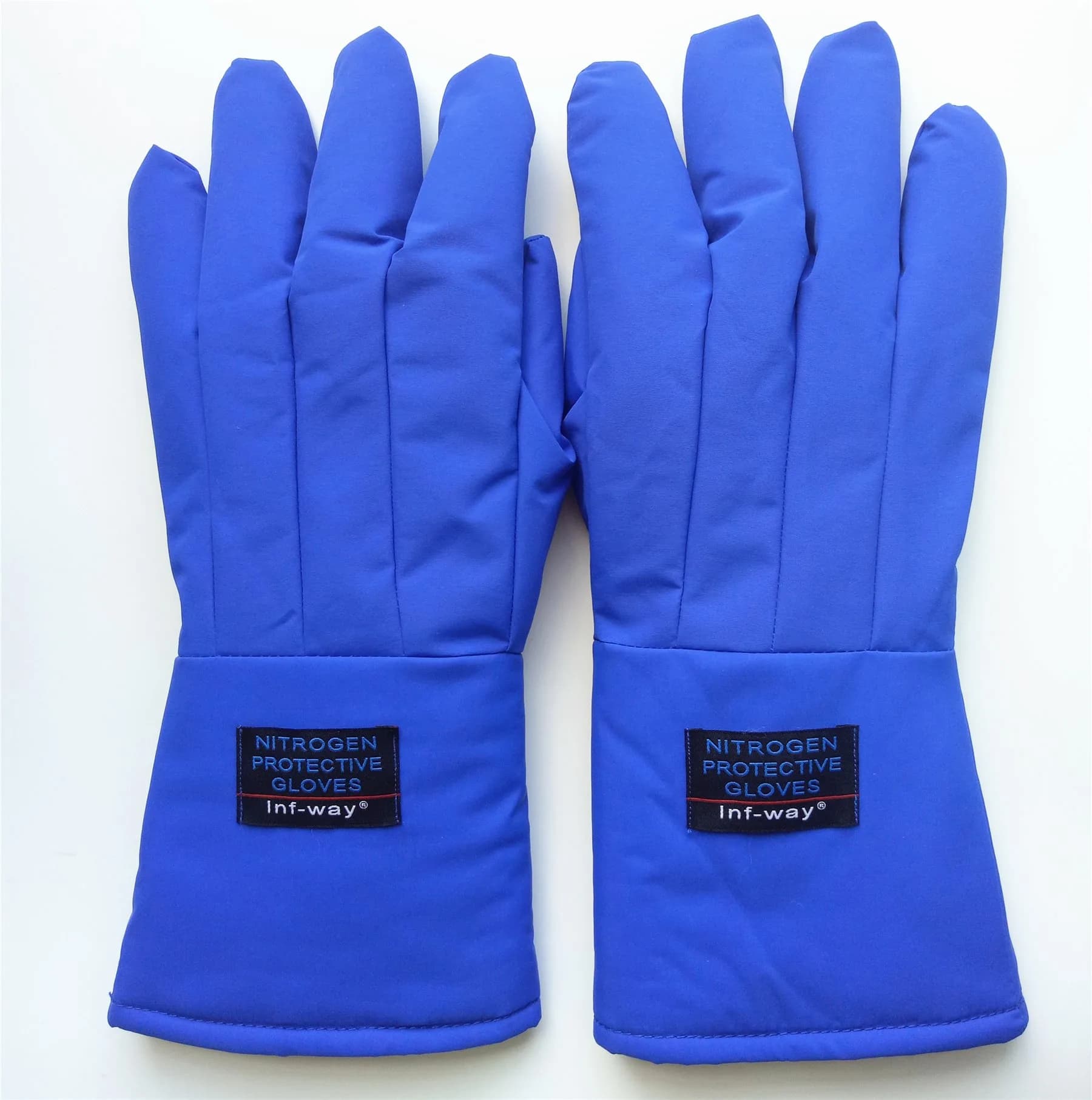 Inf-way Blue Mid Arm Length/15" Cryogenic Gloves for Extreme Cold Protection - main product image