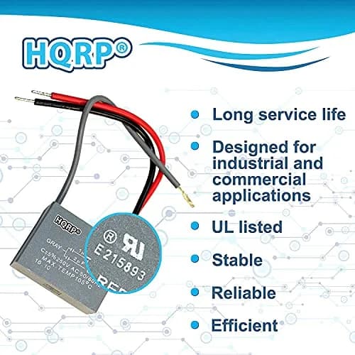 HQRP 4.5uf+5uf+6uf 5-Wire Motor Capacitor 250VAC (16µF Total) | Replacement for Harbor Breeze Ceiling Fan thumbnail 4