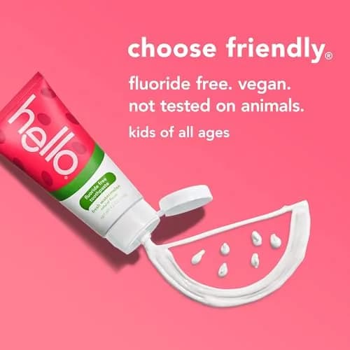 hello Kids Fluoride Free Toothpaste Fresh Watermelon 125ml (4.2 oz) | Removes Plaque, Polishes Teeth thumbnail 7