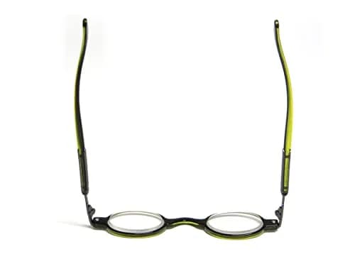 Calabria Unisex R314/R501S Metal Vintage Round Reading Glasses – Olive | Classic Professor Style Readers with Retro Frame Design | Eyewear | Magnification 1.00x thumbnail 6