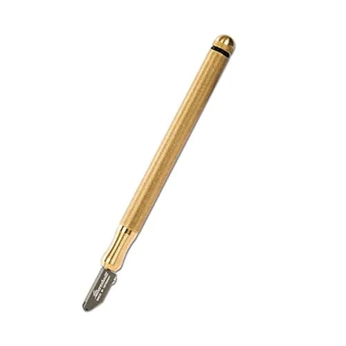 Gordon Glass Co. Oil Glass Cutter Series 4000 Narrow Head | 138° Hone Angle, Brass Handle, Stand-Off 3/32" thumbnail 1
