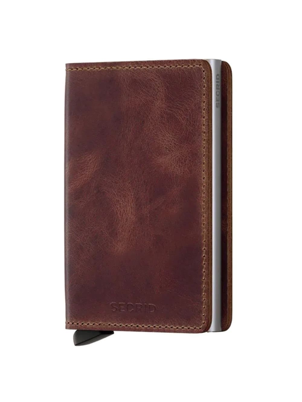 SECRID Vintage Slim Wallet 10.2 cm Brown | RFID Blocking Full Grain Leather Card Holder — Brown