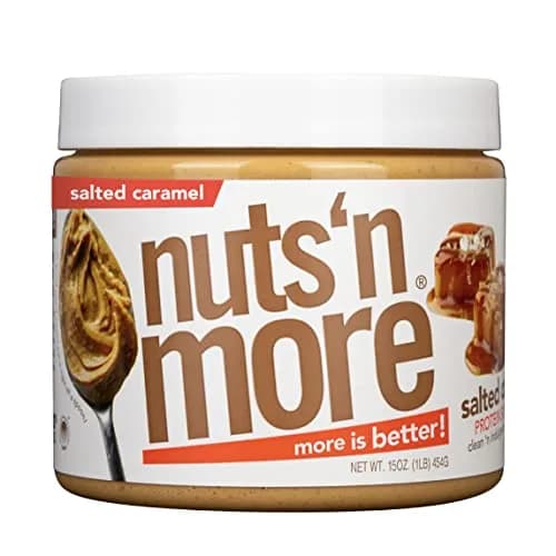 Nuts 'N More Salted Caramel Peanut Butter Spread 15oz | High Protein & Low Sugar thumbnail 1