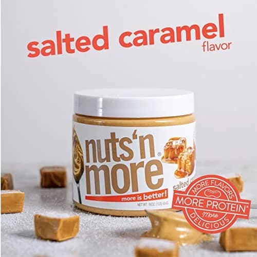 Nuts 'N More Salted Caramel Peanut Butter Spread 15oz | High Protein & Low Sugar thumbnail 6