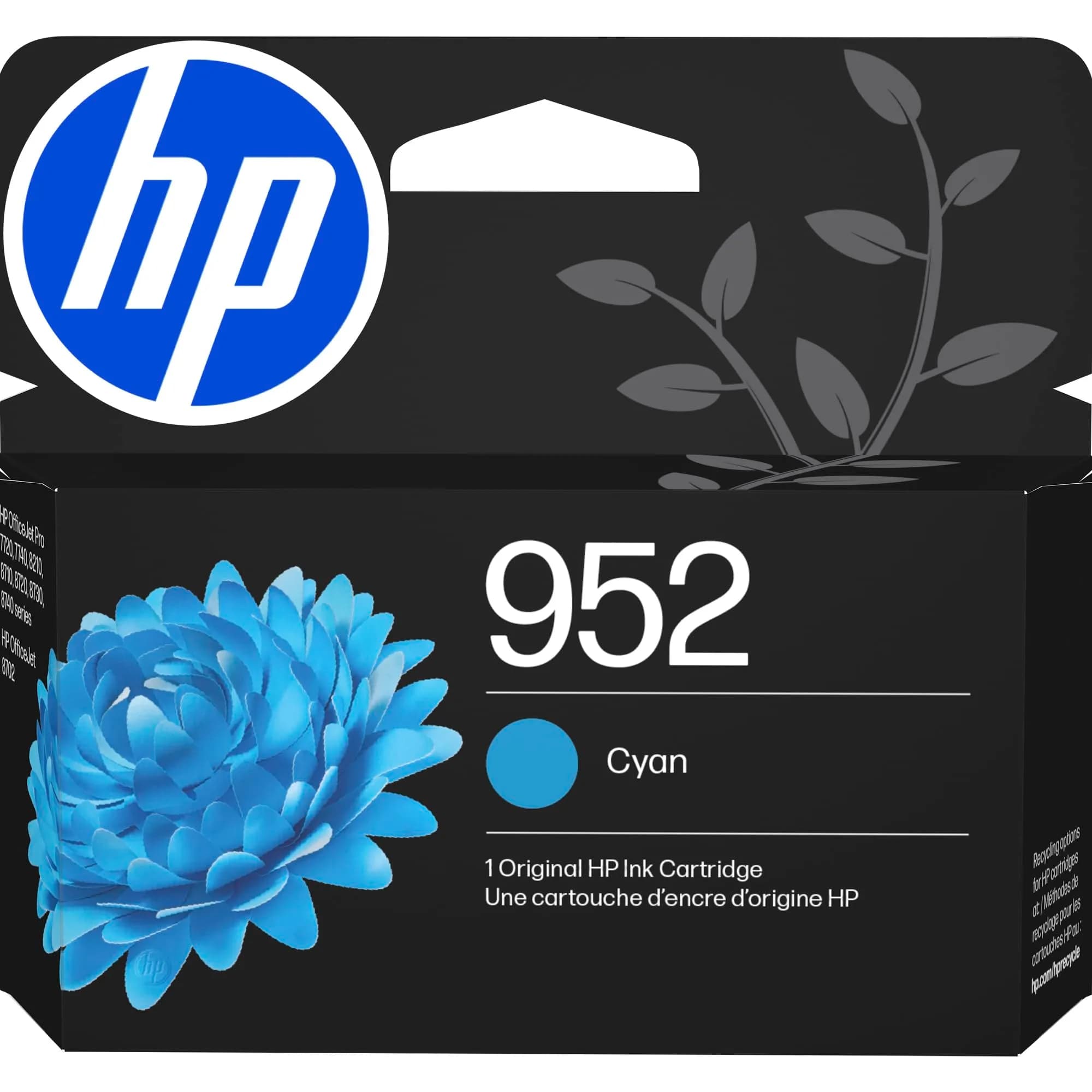 HP 952 Cyan Ink Cartridge | 700 Pages | Fade-Resistant Documents | 1 Pack - main product image