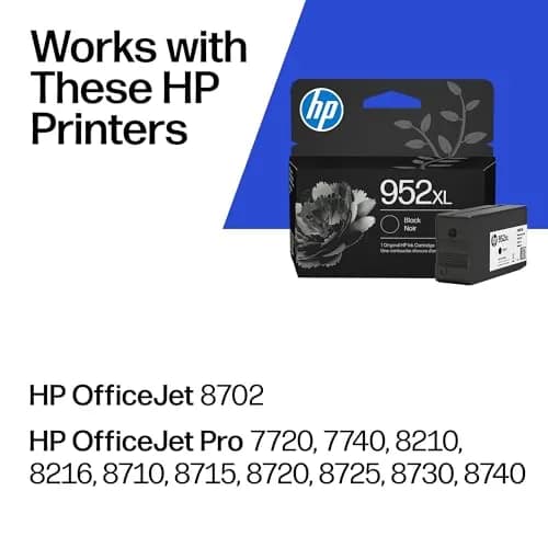 HP 952XL Black High-Yield Ink Cartridge | 2000 Pages | Works with HP OfficeJet Pro 7740, 8710, 8720, 8730, 8740 Series thumbnail 2