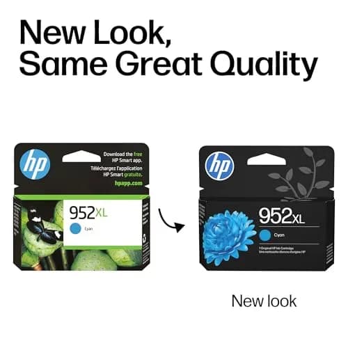 HP 952XL Cyan High-Yield Ink Cartridge | 1450 Pages | Genuine Inkjet Printer Ink thumbnail 3