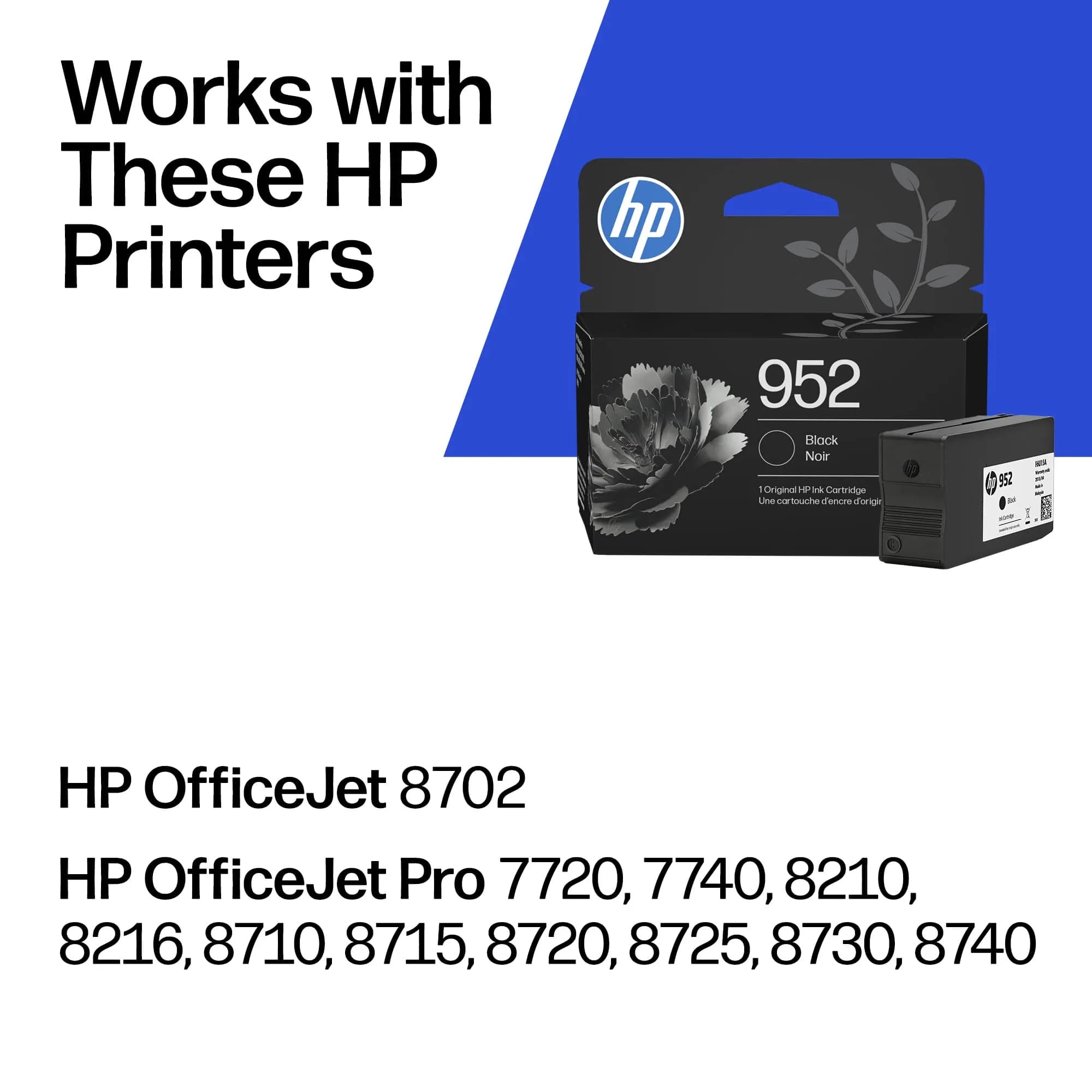HP 952 Black Ink Cartridge | Original HP Ink for OfficeJet Pro Printers (900 Pages Yield) - view 2