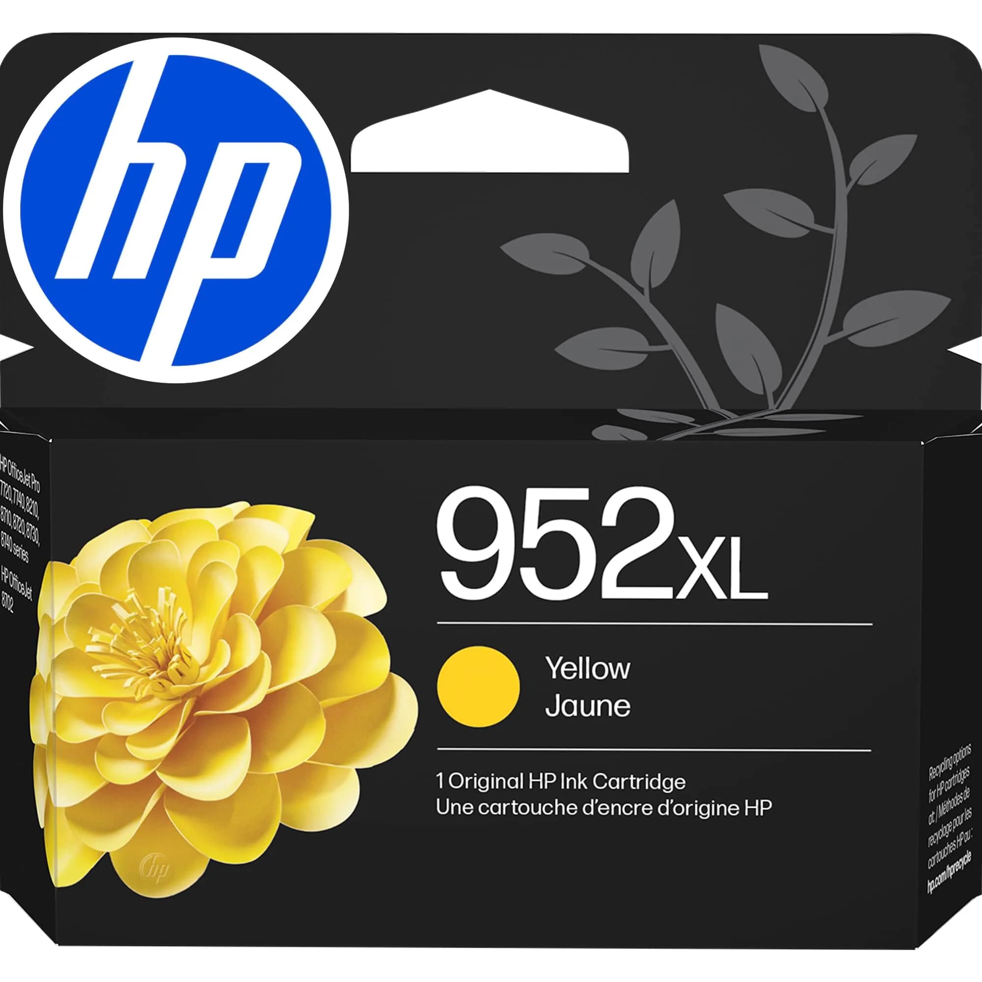 HP 952XL Yellow High-Yield Ink Cartridge 1450 Pages | Fade-Resistant Documents - main product image
