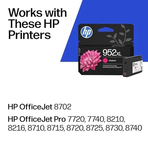 HP 952XL Magenta High-Yield Ink Cartridge | 1450 Pages | Works with HP OfficeJet Pro 7740, 8710, 8720, 8730, 8740 Series thumbnail 2