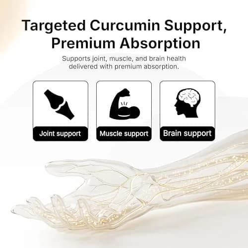 UltraCur Curcumin Complex Supplement - 600 mg Bioavailable Turmeric Capsules for Joint, Muscle & Brain Support, 120 Vegetarian Capsules thumbnail 6