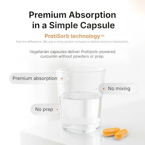 UltraCur Curcumin Complex Supplement - 600 mg Bioavailable Turmeric Capsules for Joint, Muscle & Brain Support, 120 Vegetarian Capsules thumbnail 8