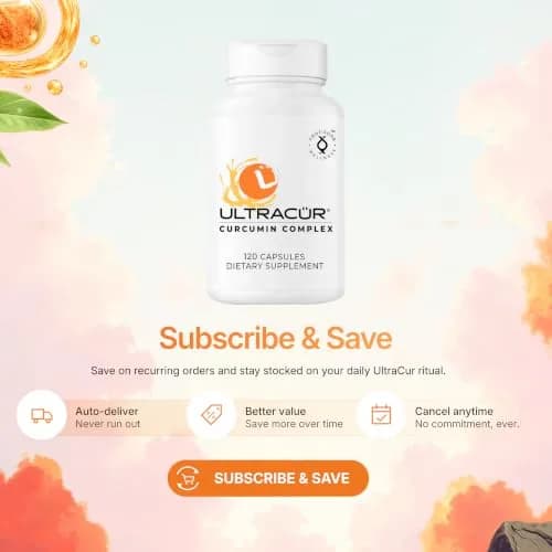 UltraCur Curcumin Complex Supplement - 600 mg Bioavailable Turmeric Capsules for Joint, Muscle & Brain Support, 120 Vegetarian Capsules thumbnail 2