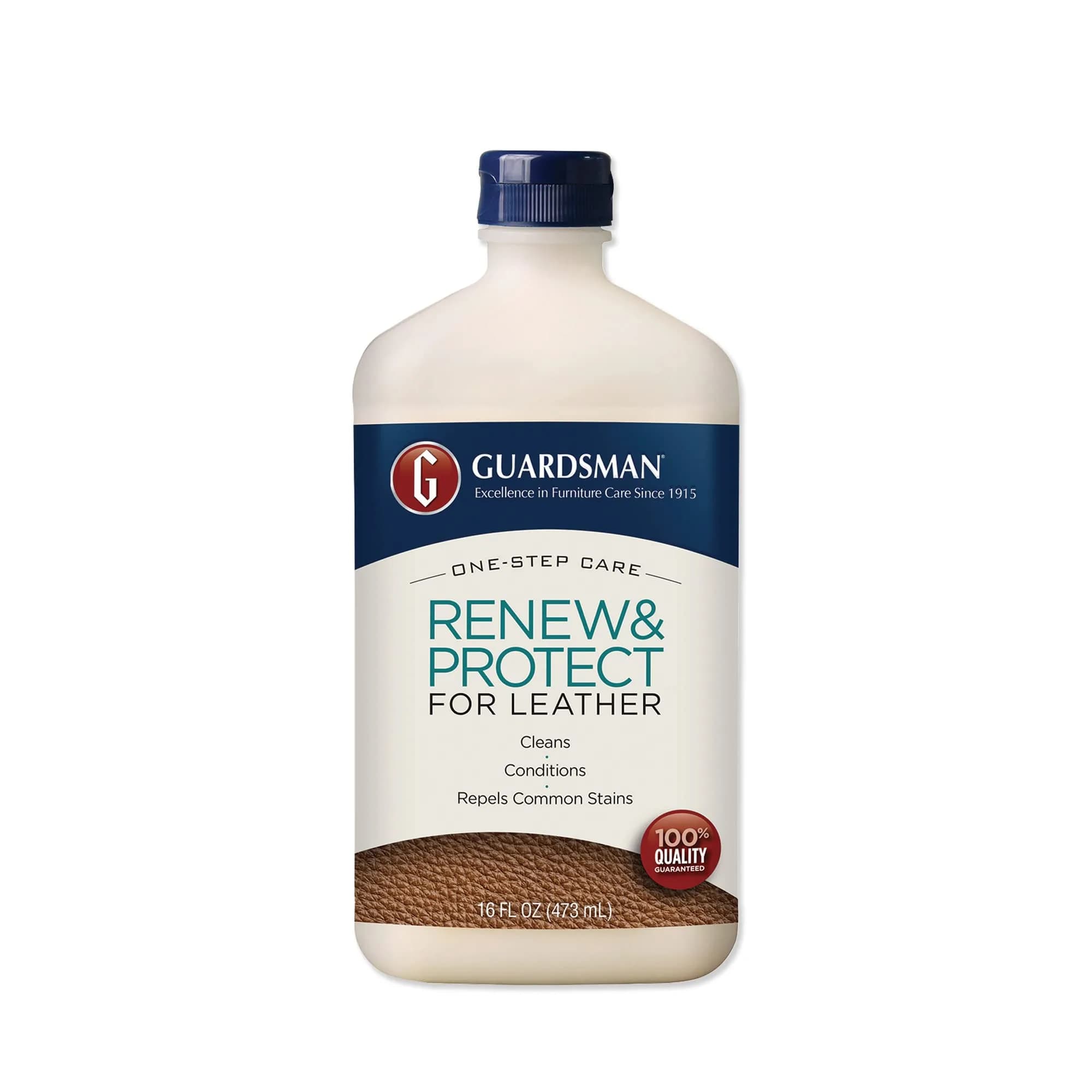 Guardsman Renew Leather Cleaner, Conditioner & Protector 16 Fl Oz | Rejuvenates & Protects Leather — Renew & Protect, 16 Fl. Oz.