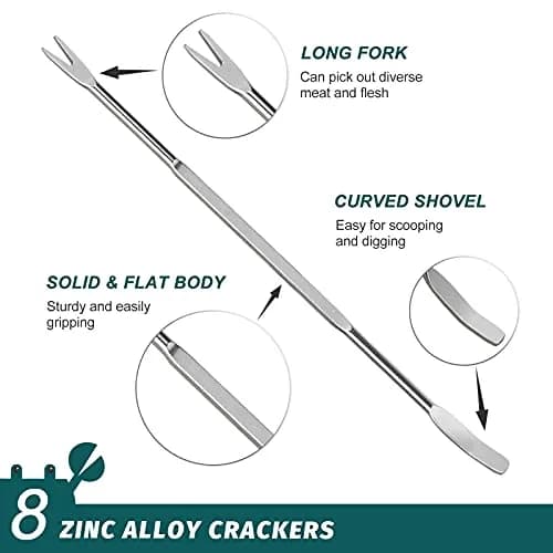 HIWARE Lobster Crackers and Picks Set, 10-Piece Stainless Steel Seafood Tools | Dishwasher Safe thumbnail 4