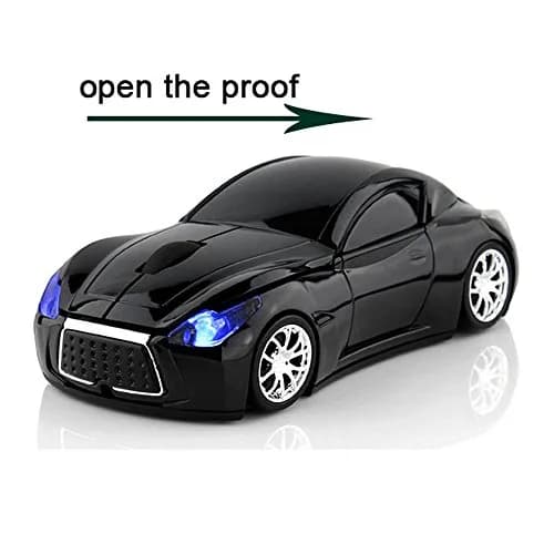 MGbeauty Sports Car Wireless Mouse | 1600 DPI Optical, 3 Buttons, LED Lights, 2.4GHz Wireless thumbnail 4