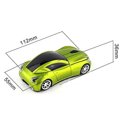 MGbeauty Sports Car Wireless Mouse | 1600 DPI Optical Sensor, 3 Buttons, Red thumbnail 2
